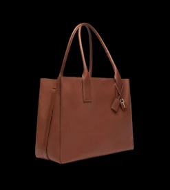 GRAIN LEATHER T-LINE EAST-WEST TOTE