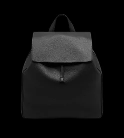 GRAIN LEATHER T-LINE FLAP BACKPACK