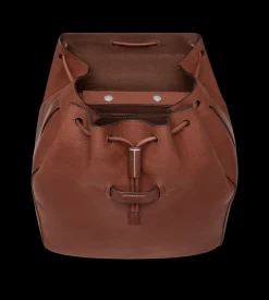 GRAIN LEATHER T-LINE FLAP BACKPACK