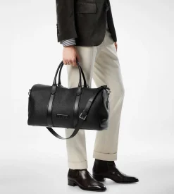 GRAIN LEATHER WIDE OPENING MEDIUM DUFFLE