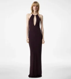 HALTERNECK EVENING DRESS WITH CUT OUT