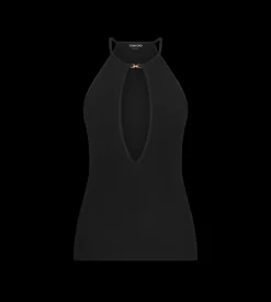 HALTERNECK TOP WITH CUT OUT