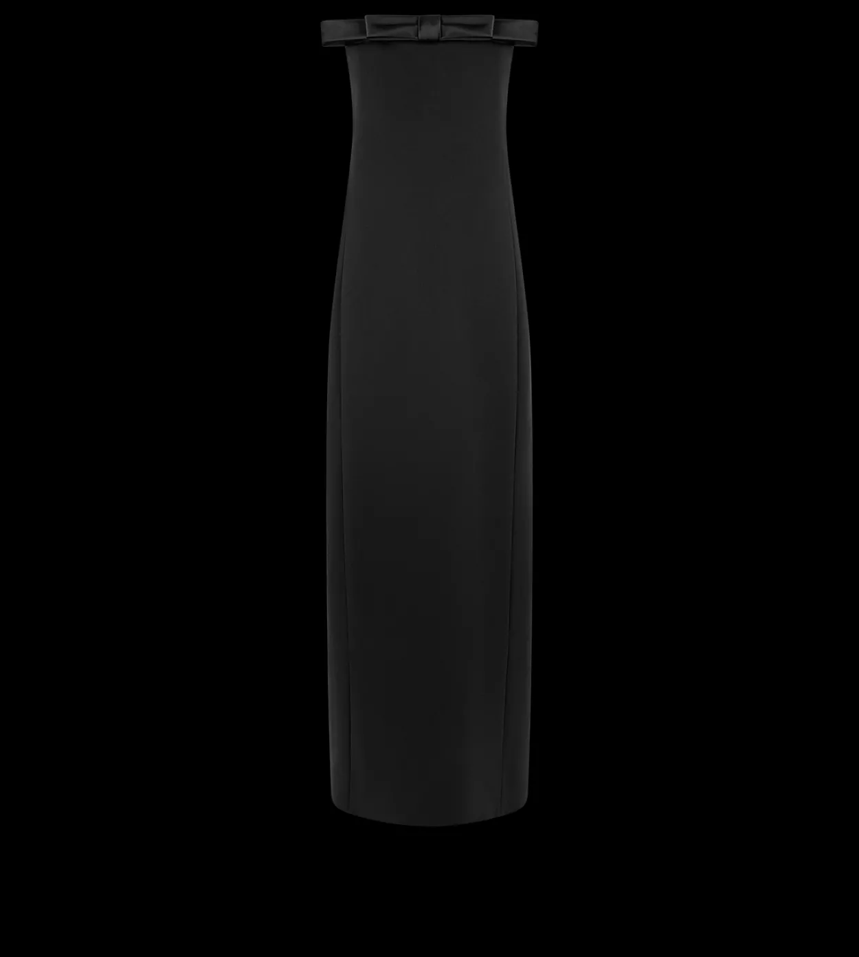 HEAVY CREPE ENVERS SATIN STRAPLESS COCKTAIL DRESS WITH BOW DETAIL