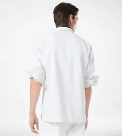 HERRINGBONE STRIPE PAJAMA OVERSHIRT