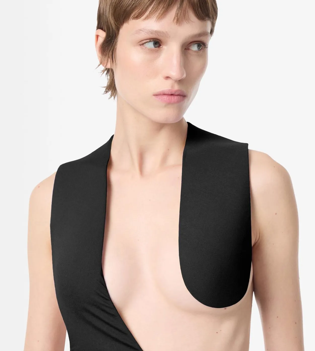IMPOSSIBLE ASYMMETRIC BACKLESS EVENING DRESS