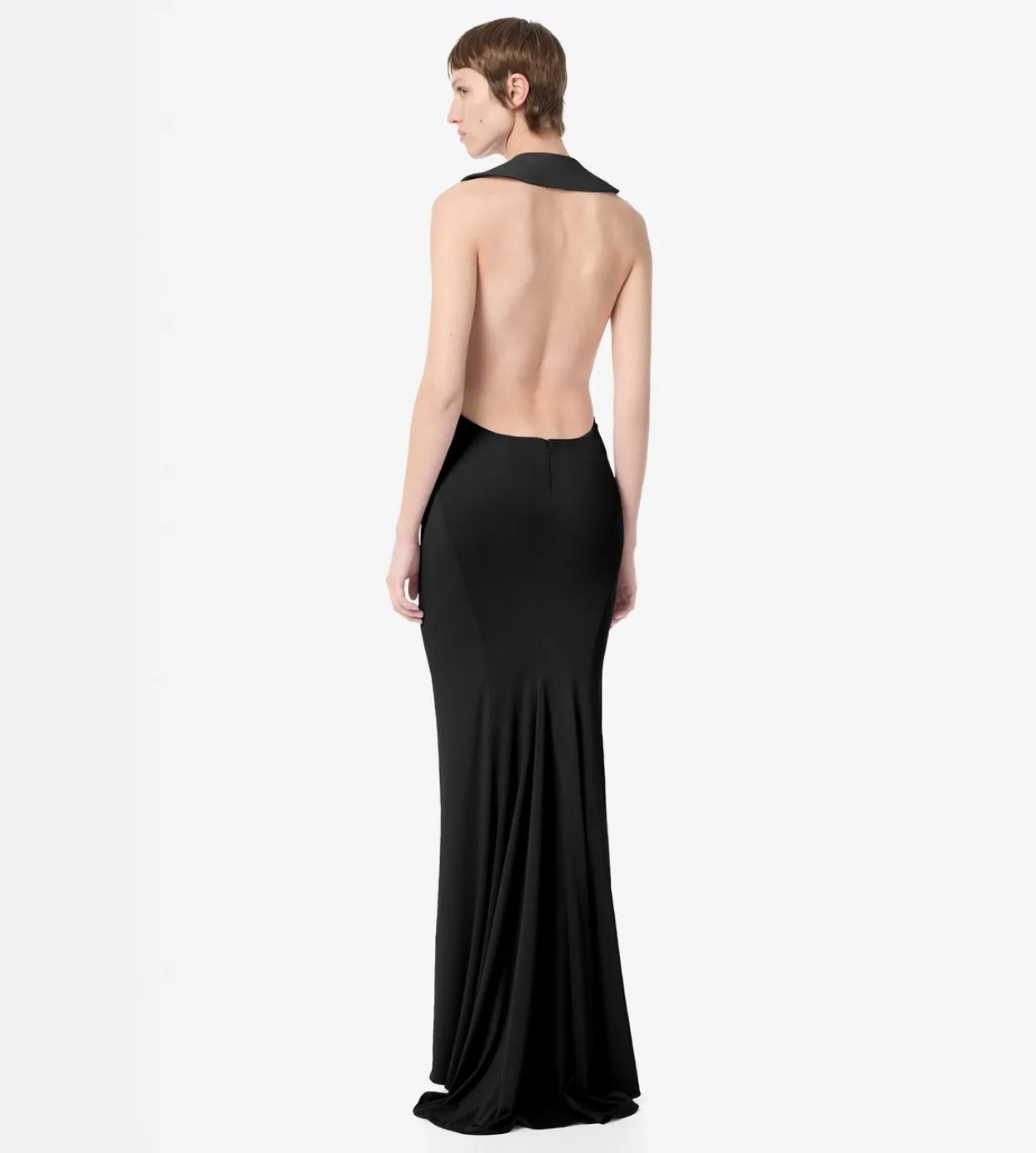 IMPOSSIBLE ASYMMETRIC BACKLESS EVENING DRESS