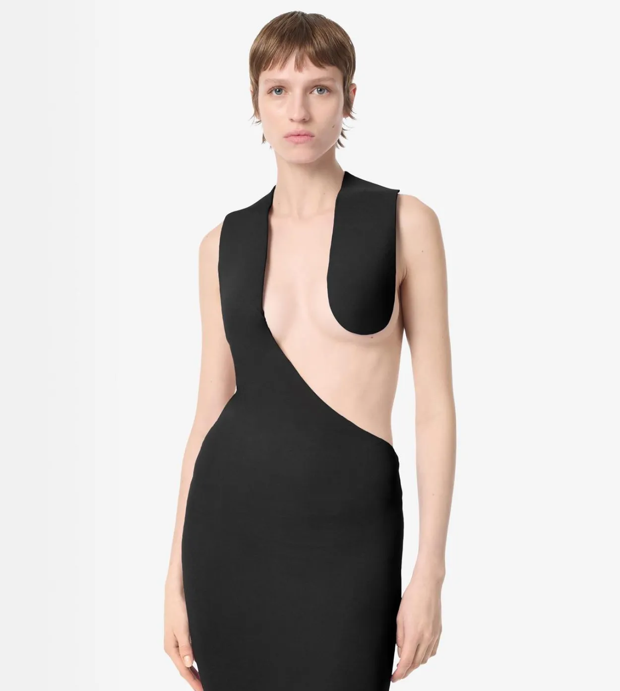 IMPOSSIBLE ASYMMETRIC BACKLESS EVENING DRESS