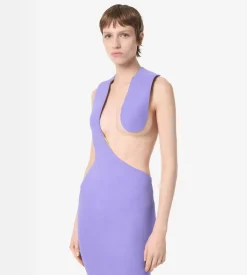 IMPOSSIBLE ASYMMETRIC BACKLESS EVENING DRESS