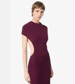 IMPOSSIBLE BACKLESS CAP SLEEVE EVENING DRESS WITH TRAIN