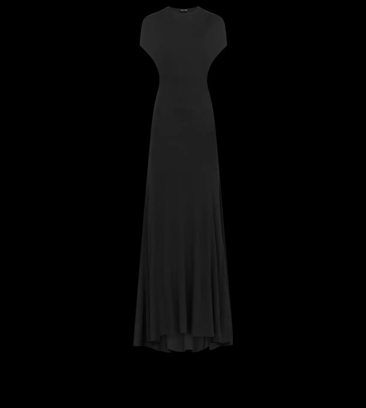 IMPOSSIBLE BACKLESS CAP SLEEVE EVENING DRESS WITH TRAIN