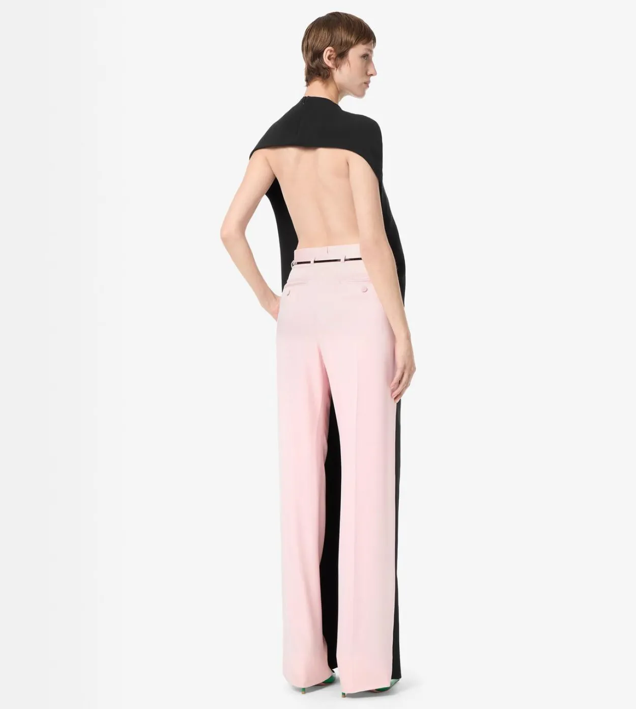 IMPOSSIBLE BACKLESS CAP SLEEVE BIPART JUMPSUIT