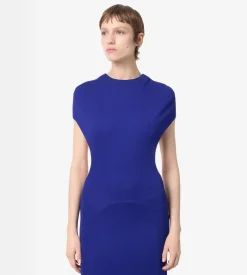 IMPOSSIBLE BACKLESS CAP SLEEVE EVENING DRESS WITH TRAIN