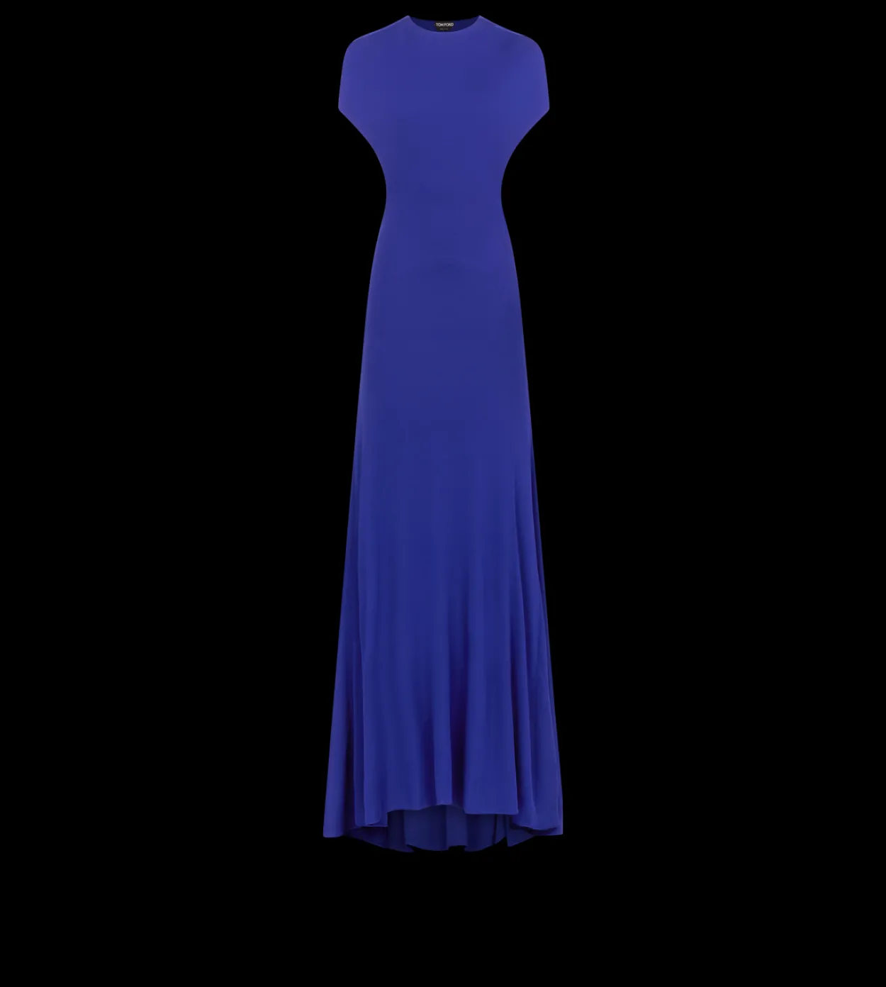 IMPOSSIBLE BACKLESS CAP SLEEVE EVENING DRESS WITH TRAIN
