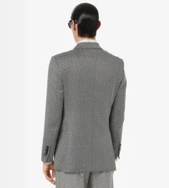 JACQUARD GEOMETRIC DESIGN JACKET