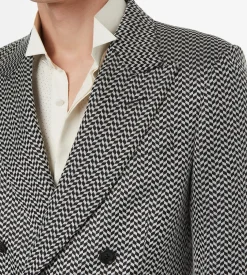 JACQUARD GEOMETRIC DESIGN JACKET