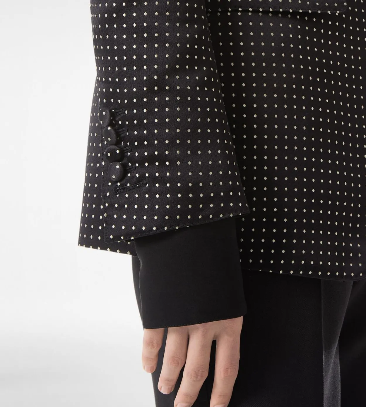 JACQUARD POLKA DOT DUCHESSE SINGLE BREASTED JACKET