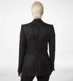 JACQUARD POLKA DOT DUCHESSE SINGLE BREASTED JACKET