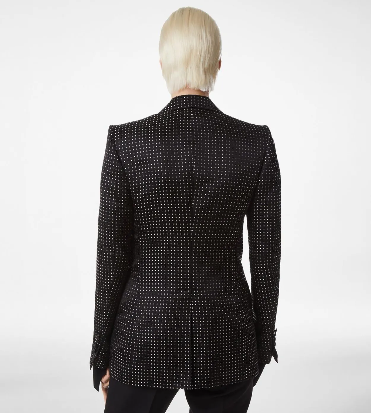 JACQUARD POLKA DOT DUCHESSE SINGLE BREASTED JACKET