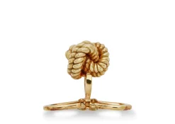 18KT YELLOW GOLD KNOT STUDS