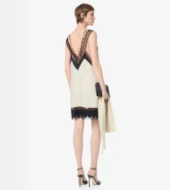 LACE-ENCRUSTED CAMISOLE MINI COCKTAIL DRESS