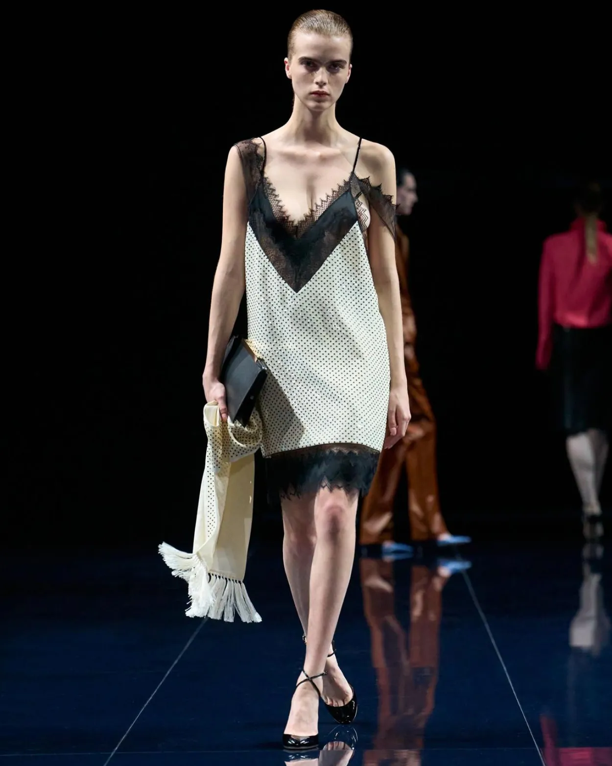 LACE-ENCRUSTED CAMISOLE MINI COCKTAIL DRESS