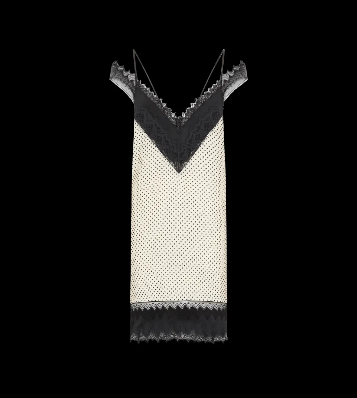 LACE-ENCRUSTED CAMISOLE MINI COCKTAIL DRESS
