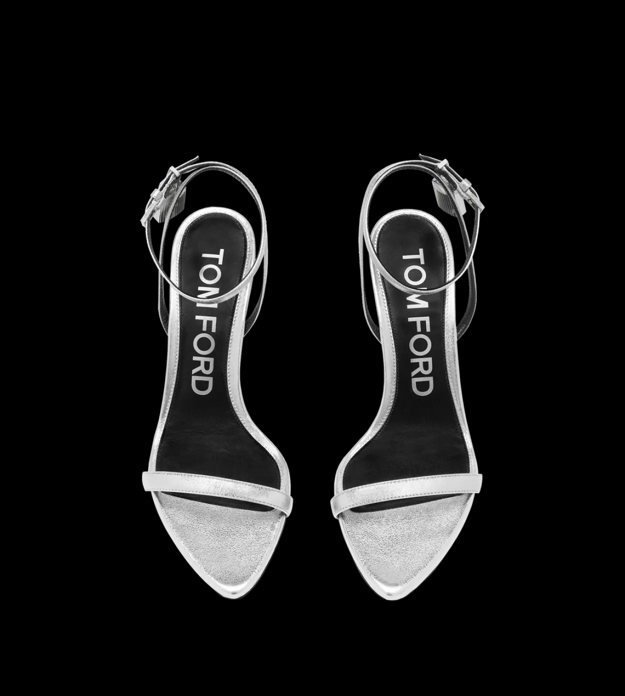 LAMINATED NAPPA LEATHER PADLOCK SANDAL