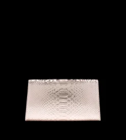 LAMINATED STAMPED PYTHON NOBILE CLUTCH
