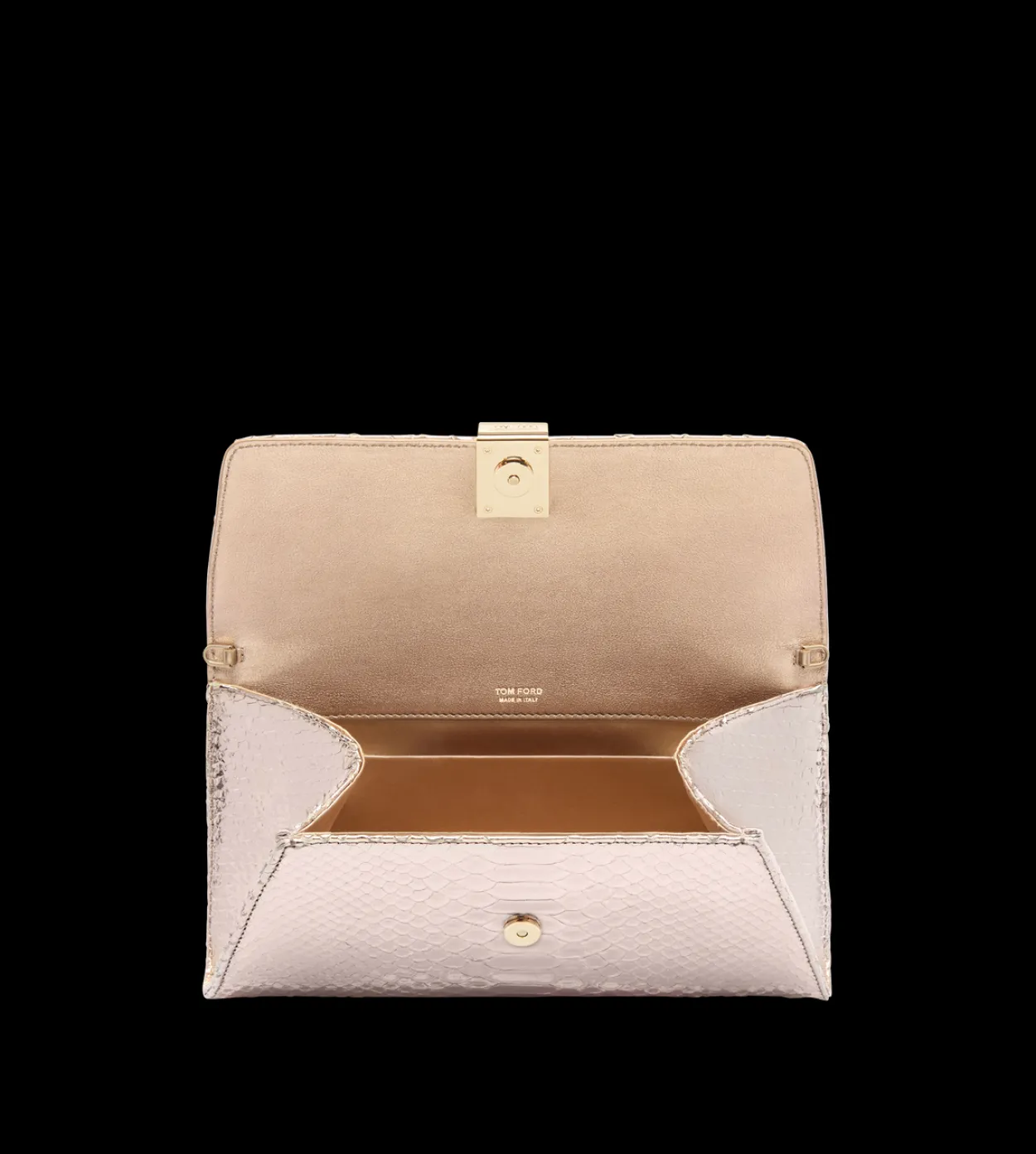 LAMINATED STAMPED PYTHON NOBILE CLUTCH