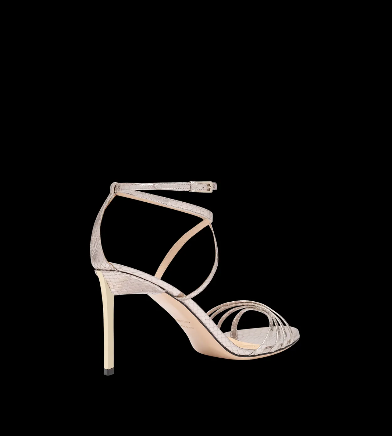 LAMINATED STAMPED PYTHON IDA SANDAL