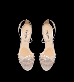 LAMINATED STAMPED PYTHON IDA SANDAL