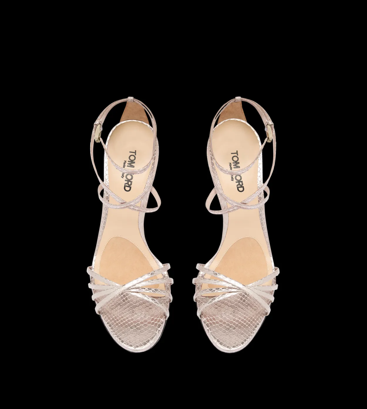 LAMINATED STAMPED PYTHON IDA SANDAL