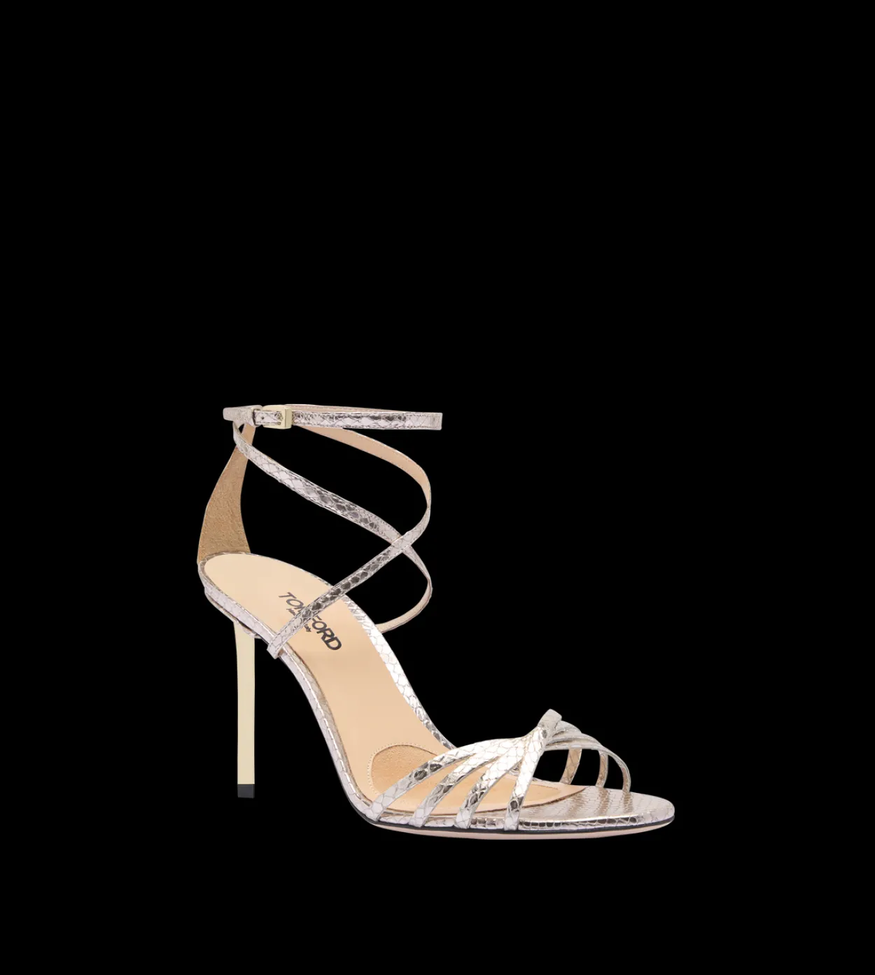 LAMINATED STAMPED PYTHON IDA SANDAL