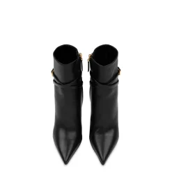 LEATHER PADLOCK ANKLE BOOT