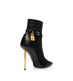 LEATHER PADLOCK ANKLE BOOT