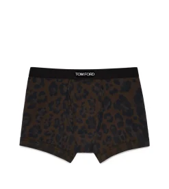 LEOPARD COTTON BOXER BRIEFS