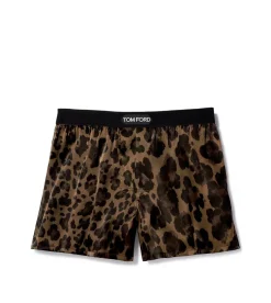 LEOPARD SILK BOXERS