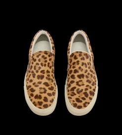 LEOPARD-PRINT HAIR CALF JUDE SLIP ON SNEAKER