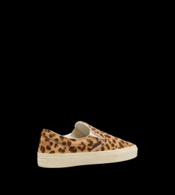 LEOPARD-PRINT HAIR CALF JUDE SLIP ON SNEAKER
