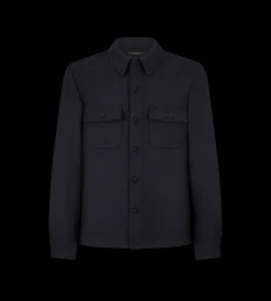 LIGHT WOOL CHEST POCKET OUTERSHIRT