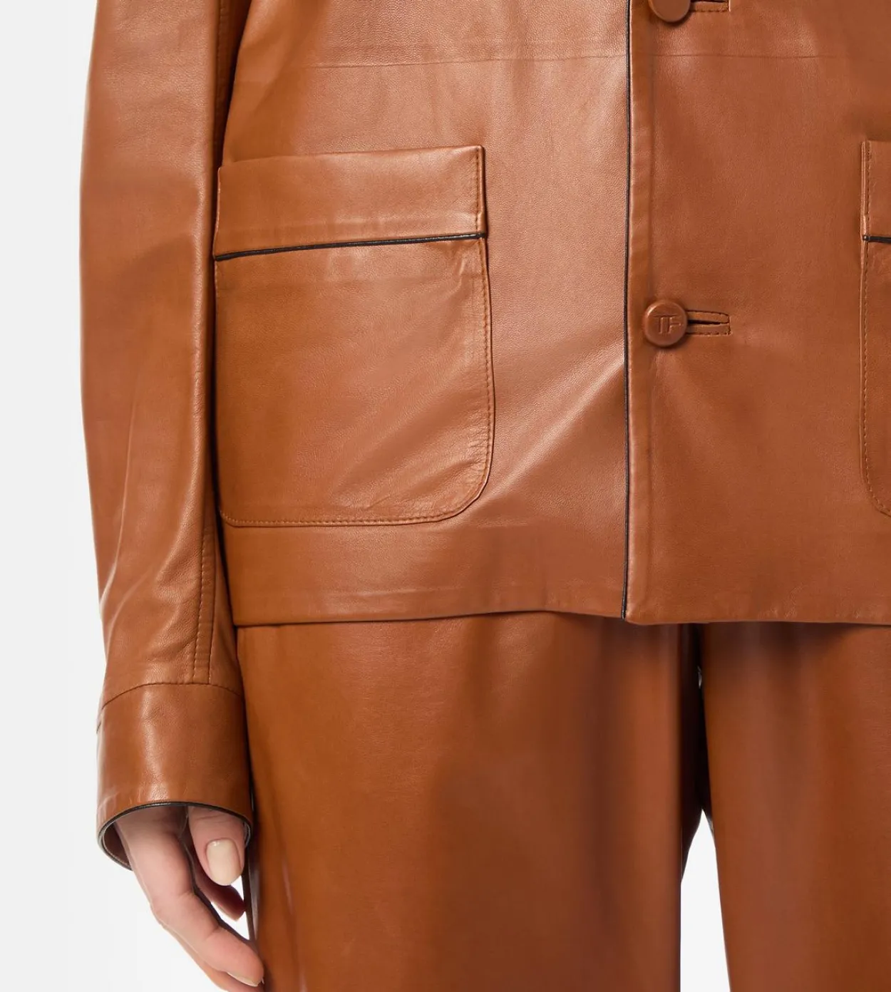LIGHTWEIGHT LEATHER PAJAMA SHIRT