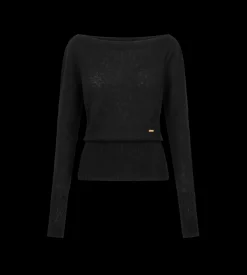 LONG SLEEVE BOAT NECK KNIT WITH TOM FORD METAL PLAQUE