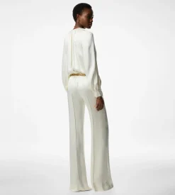 LONG SLEEVE GATHERED JUMPSUIT