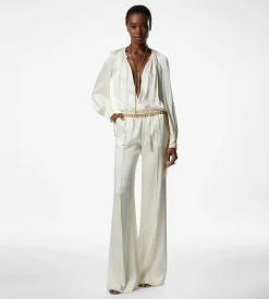 LONG SLEEVE GATHERED JUMPSUIT