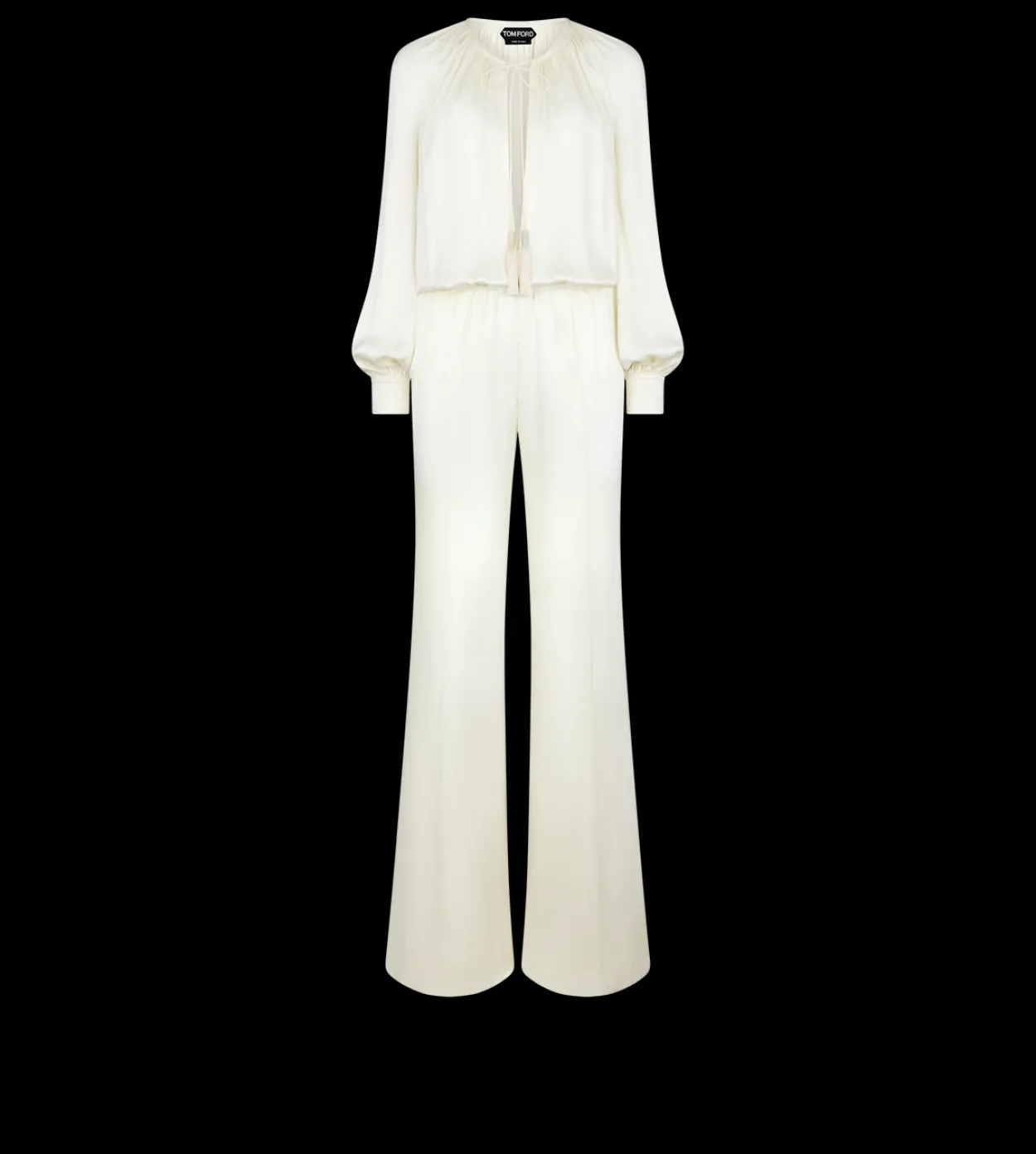 LONG SLEEVE GATHERED JUMPSUIT