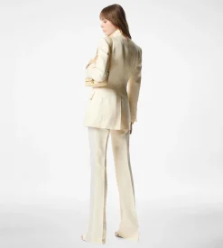 LUSTROUS BARATHEA SILK BLEND "BIANCA" SINGLE BREASTED TUXEDO JACKET
