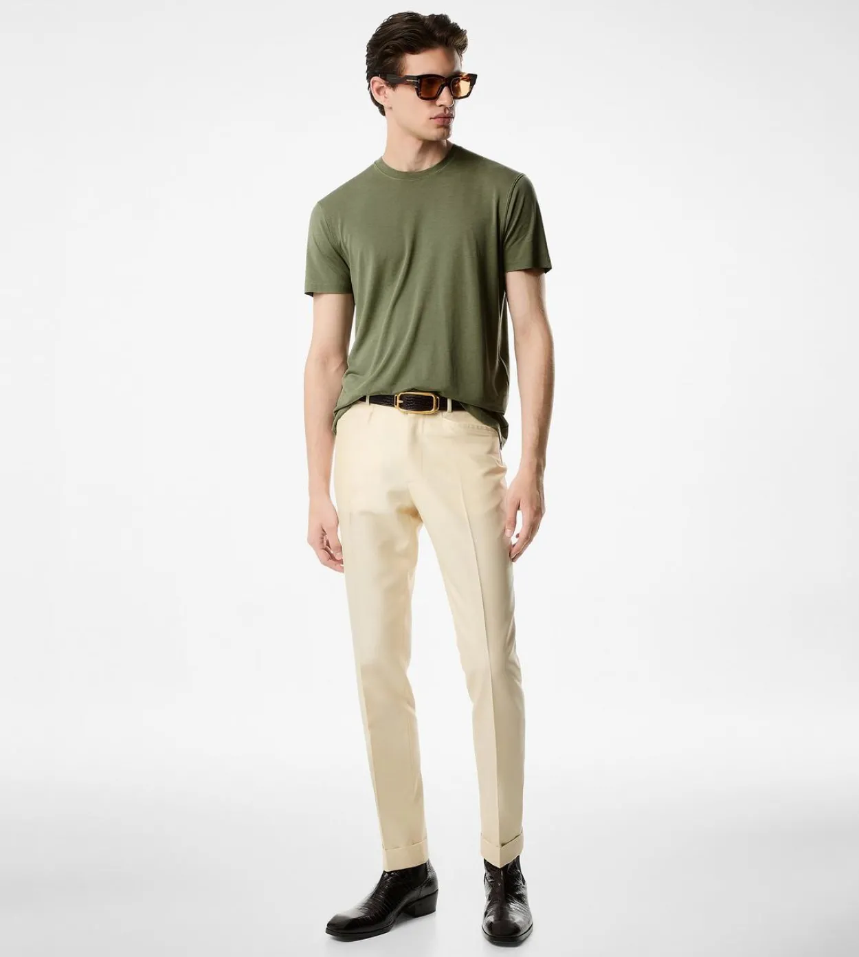 LYOCELL COTTON CREW T-SHIRT