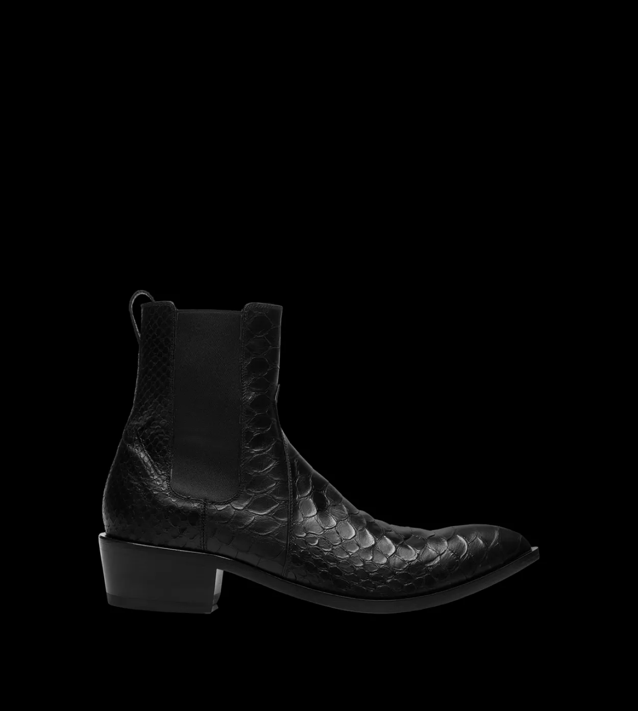 MATTE PRINTED PYTHON CHELSEA BOOT
