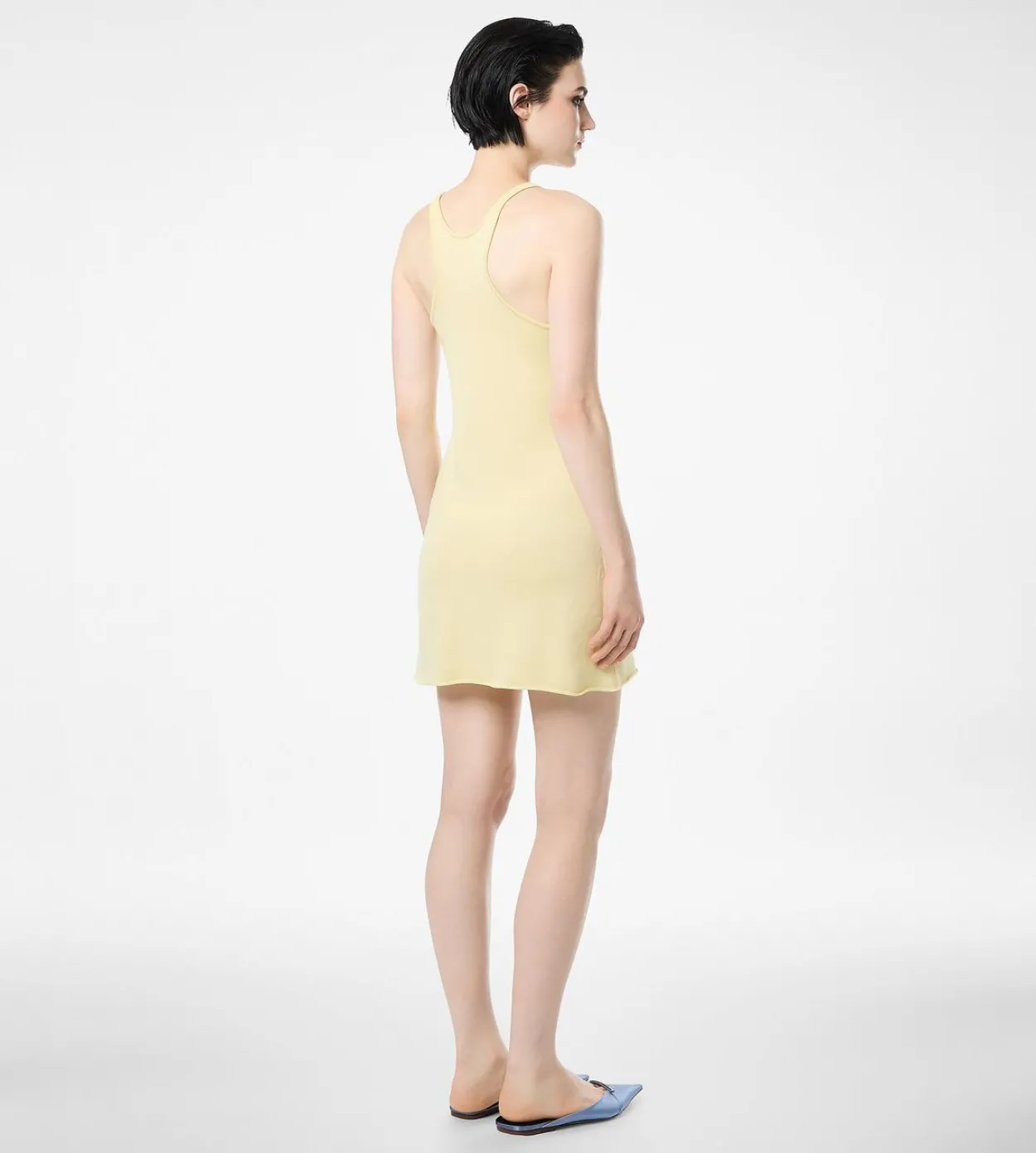 MERINO PIQUE SLEEVELESS SHORT TANK DRESS