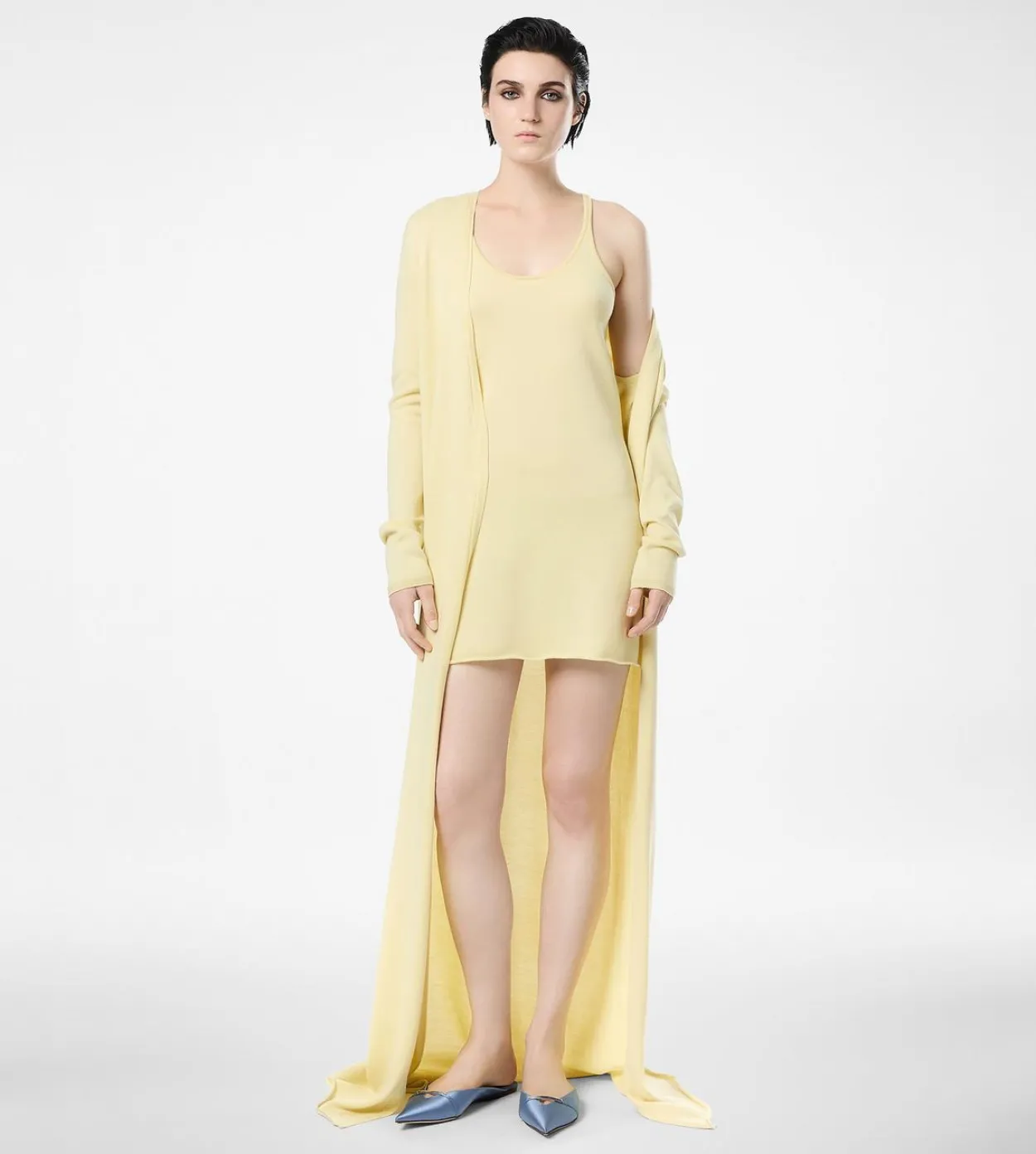 MERINO PIQUE SLEEVELESS SHORT TANK DRESS